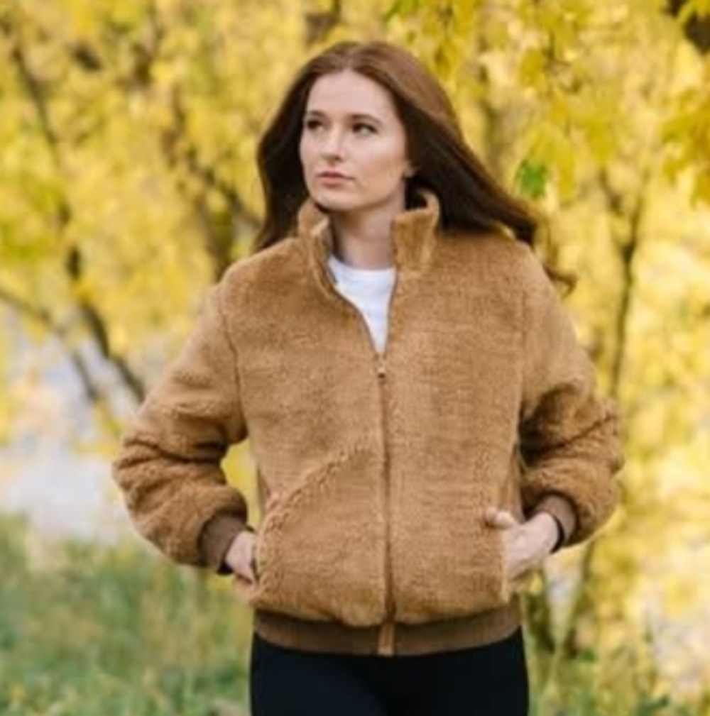 Zyia Active Camel Serra Fleece Reversable Jacket NWOT XXXL